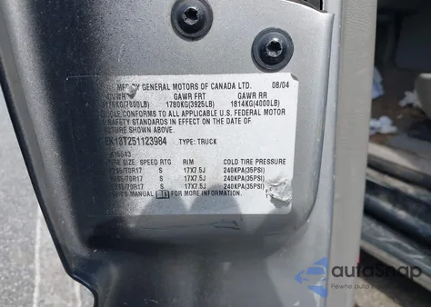 2004 Chevrolet Silverado 1500 Z71 from USA, damaged, VIN 2GCEK13T141426477